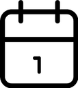 picto noir et blanc avec calendrier